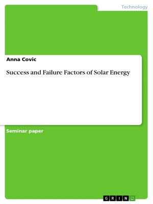 cover image of Success and Failure Factors of Solar Energy